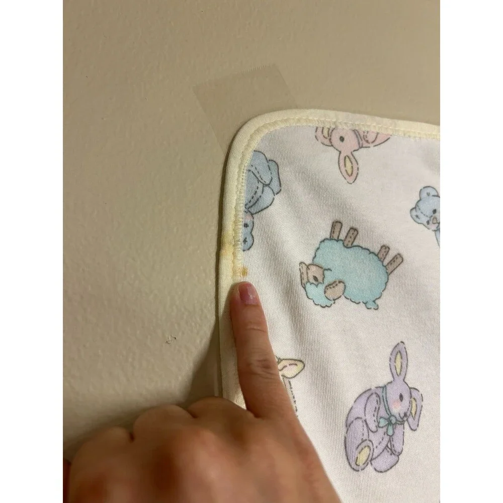Carters Pastel Baby Blanket Duck Lamb Sheep Giraffe Bunny Rabbit Teddy Bear